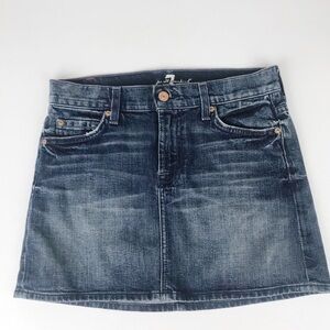 7 For All Mankind Jean Mini Skirt Size 25
